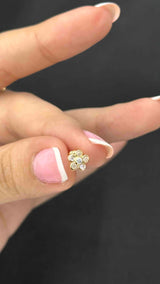 TOPO FLOR CON CIRCON BLANCO