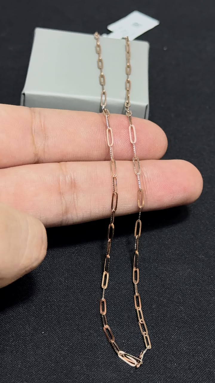CADENA PAPER CLIP / 4,09gr/ 2.2mm/ 50cm/ Oro Italiano 18k