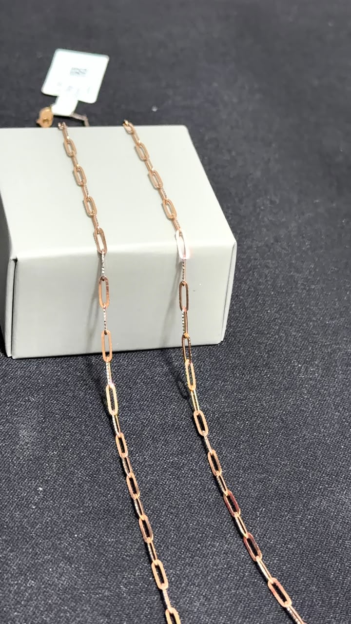 CADENA PAPER CLIP / 4,09gr/ 2.2mm/ 50cm/ Oro Italiano 18k