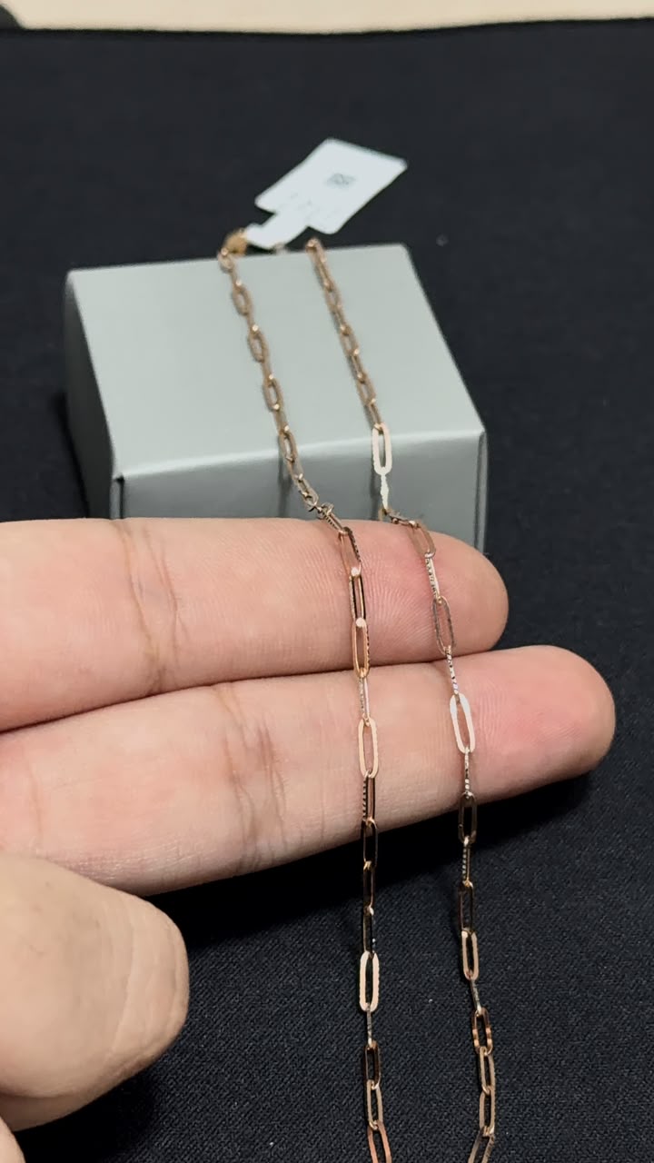 CADENA PAPER CLIP / 4,09gr/ 2.2mm/ 50cm/ Oro Italiano 18k