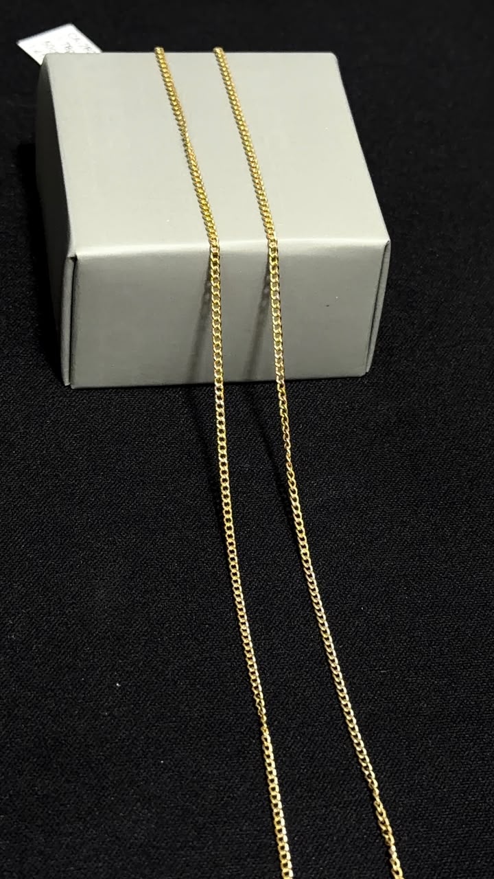 CADENA CUBANA / 1,78gr/ 1.41mm/ 50cm/ Oro Italiano 18k