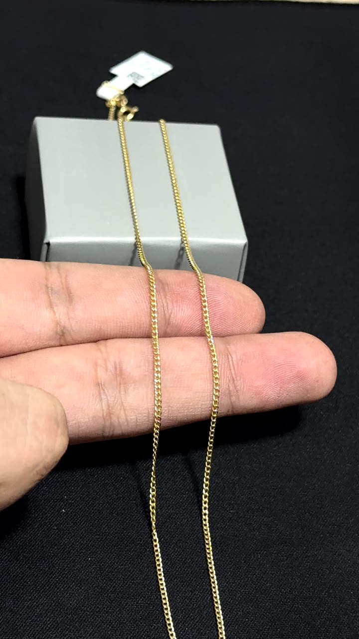 CADENA CUBANA / 1,78gr/ 1.41mm/ 50cm/ Oro Italiano 18k