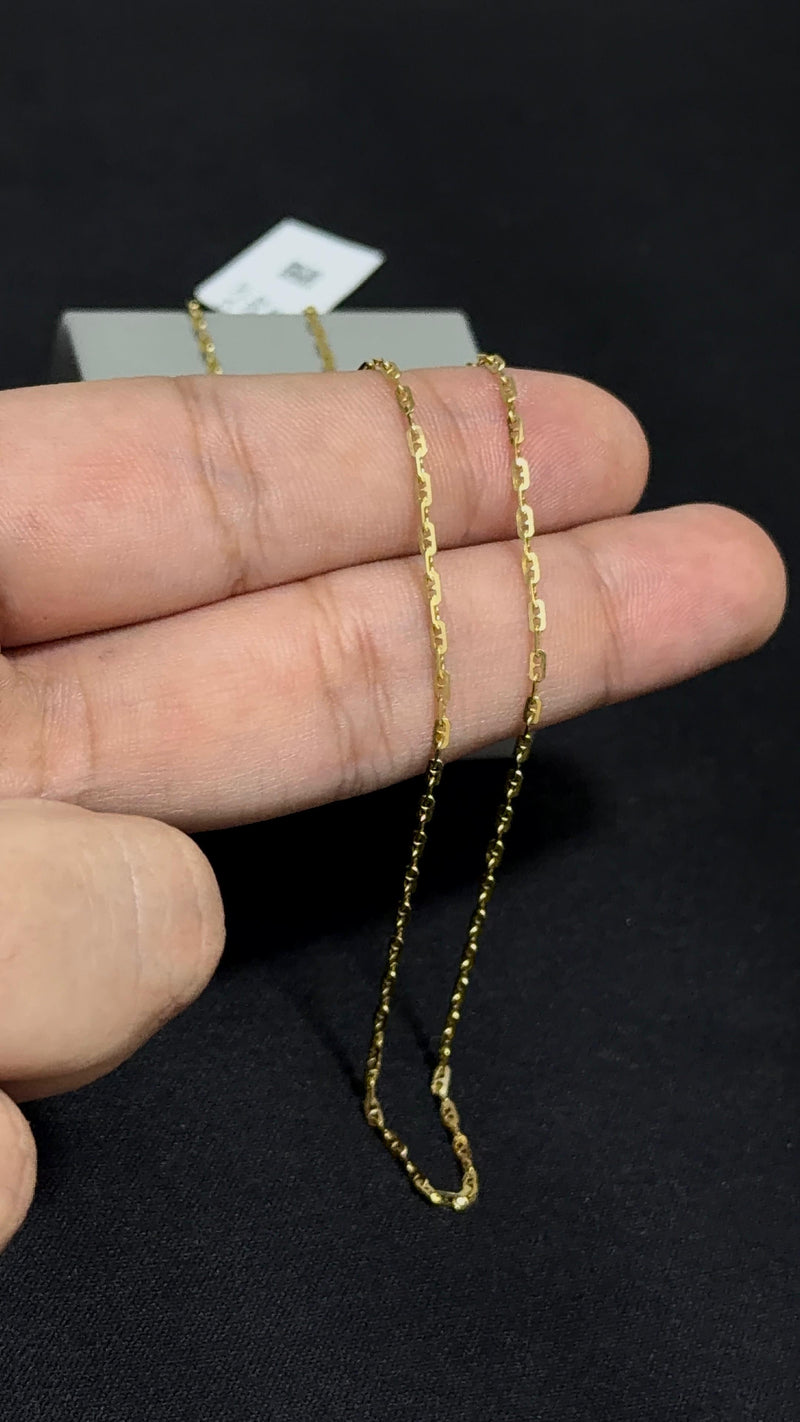 CADENA ROLON /3,09gr/ 1mm/ 50cm/ Oro Italiano 18k