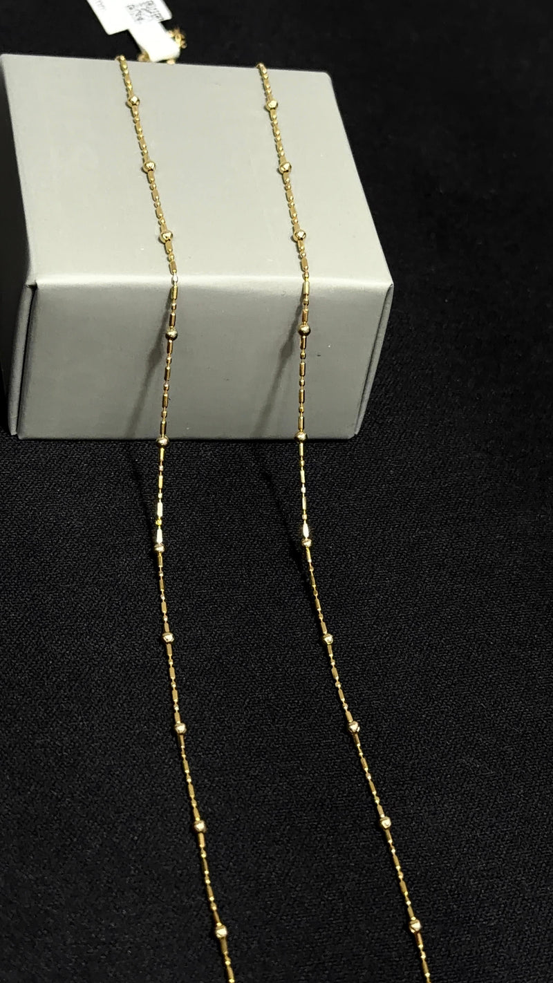 CADENA PUNTO Y COMA/2,25gr/ 1.79mm/ 50cm/ Oro Italiano 18k