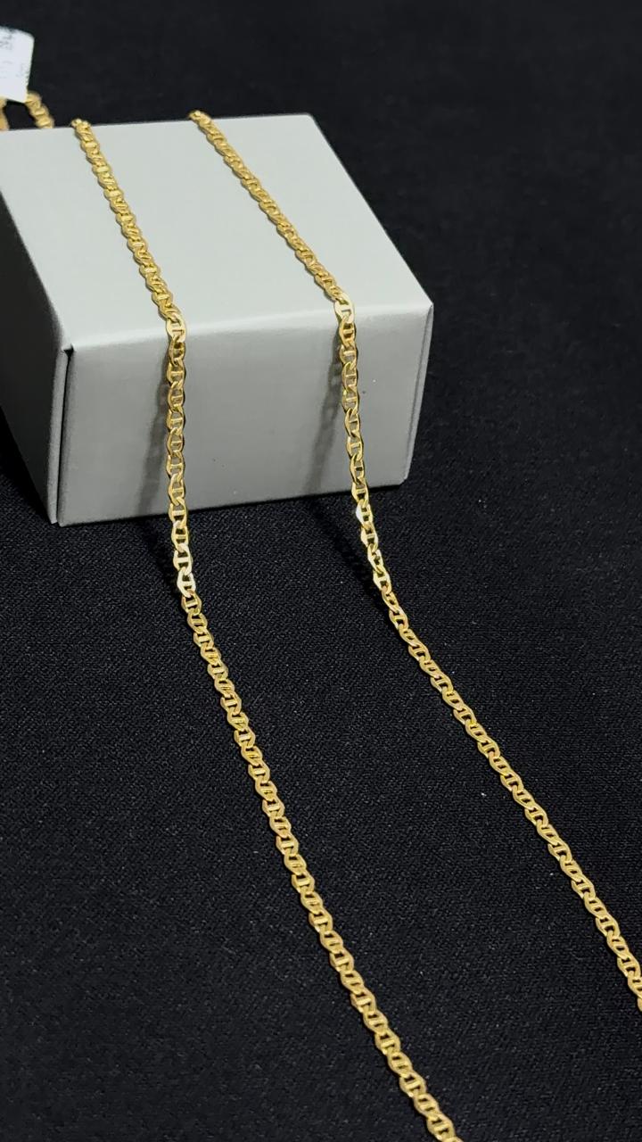 CADENA ESCALERA PLANA AMARILLA /3,11gr/ 55cm/ Oro Italiano 18k