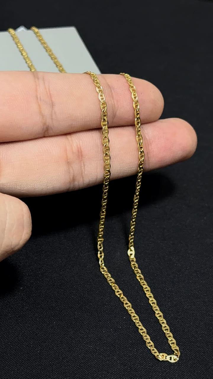 CADENA ESCALERA PLANA AMARILLA /3,11gr/ 55cm/ Oro Italiano 18k