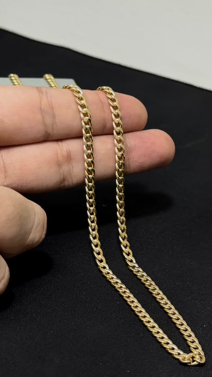 CADENA CUBANA /4,78gr/ 4.3mm/ 60cm/ Oro Italiano 18k