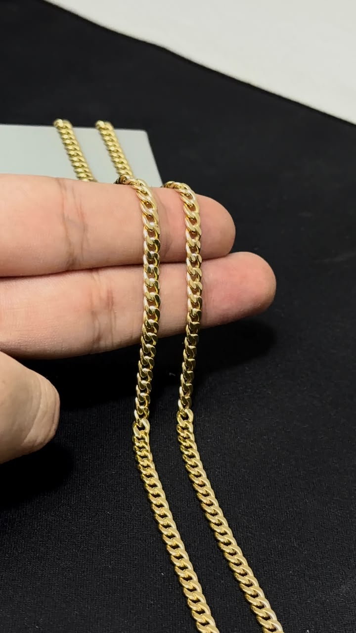CADENA CUBANA /4,78gr/ 4.3mm/ 60cm/ Oro Italiano 18k