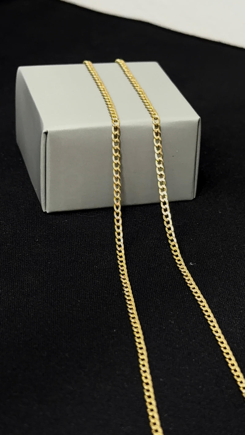 CADENA CUBANA/ 2,35gr/ 2.42mm/ 50cm/ Oro Italiano 18k