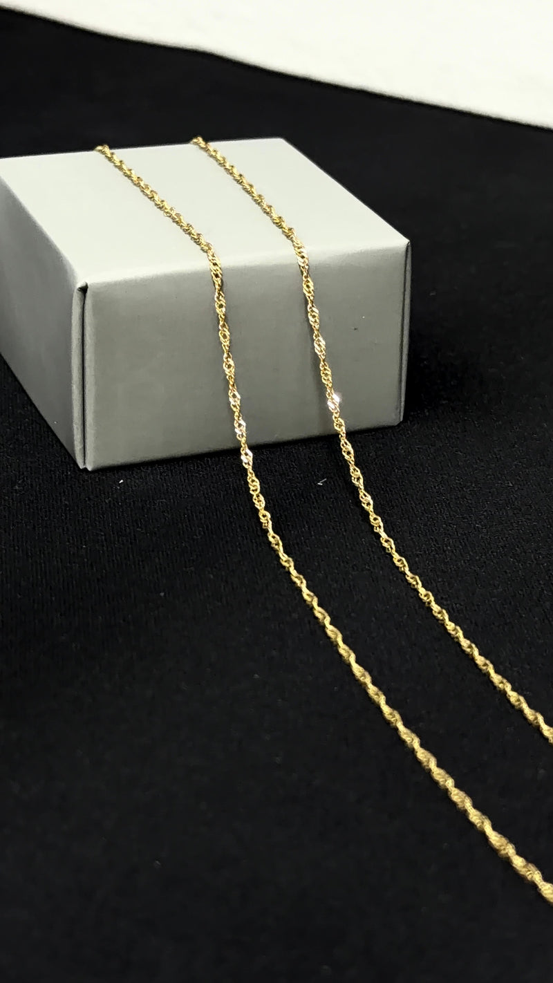 CADENA SINGAPUR/ 2,53gr/ 1.45mm/ 60cm/ Oro Italiano 18k