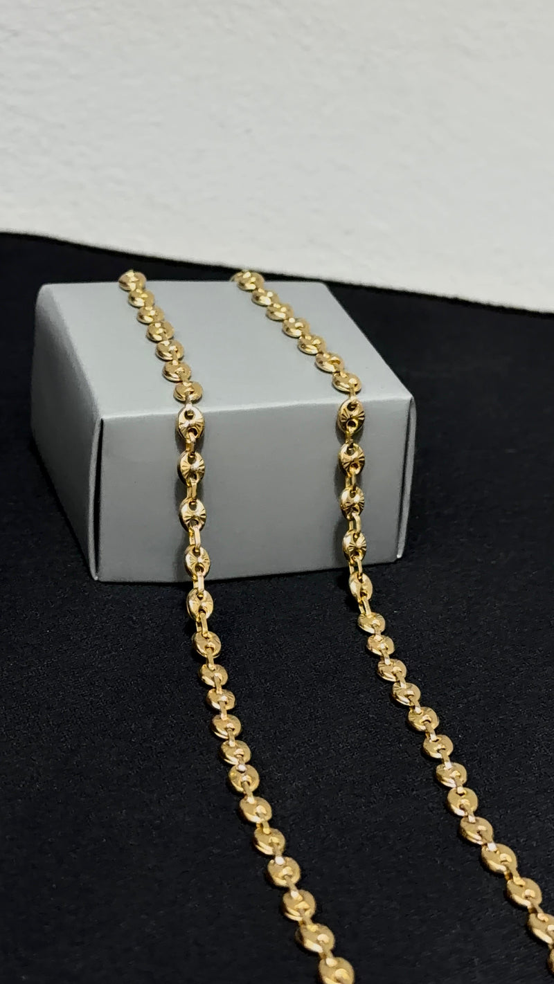 CADENA GUCCI DIAMANTADA / 11,72gr/ 4.36mm/ 60cm/ Oro Nacional 18k