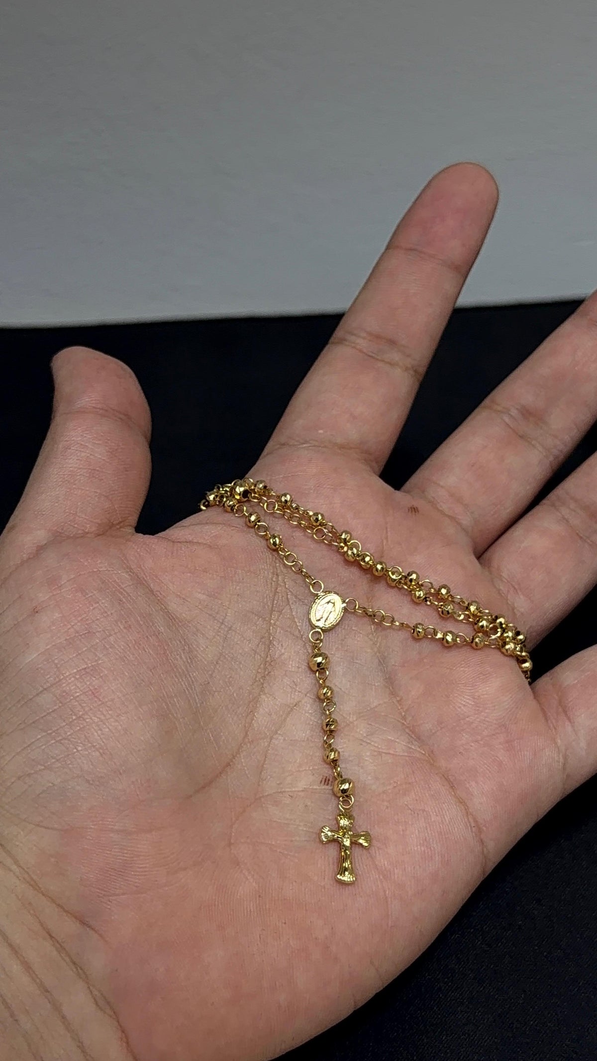 CAMANDULA / 6,85gr/ 3mm/4mm/ 50cm/ Oro Nacional 18k