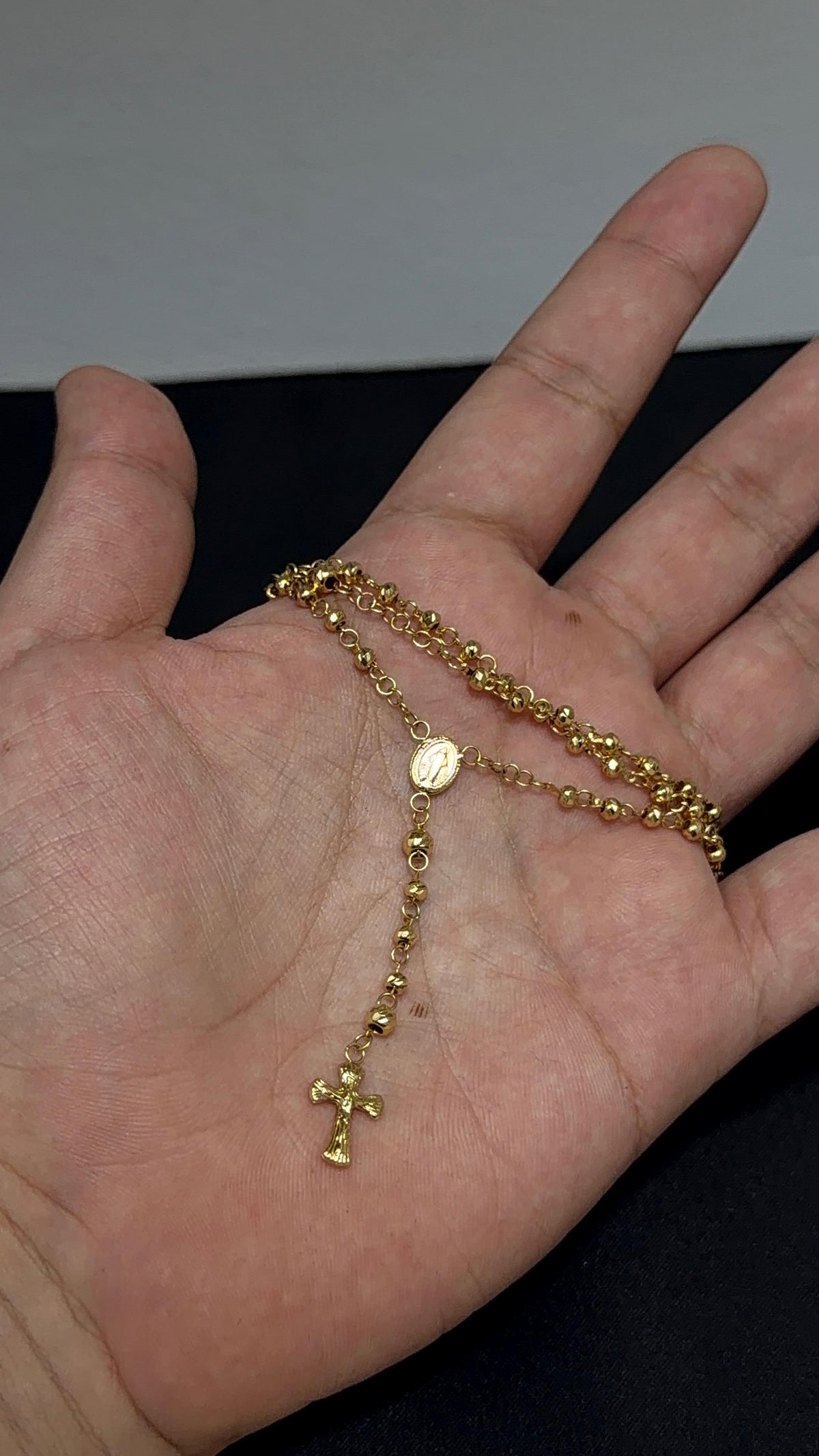 CAMANDULA / 6,85gr/ 3mm/4mm/ 50cm/ Oro Nacional 18k