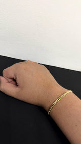 PULSERA CUBANA / 1,78gr/ 4,30mm/ 19cm/ Oro Italiano 18k