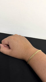 PULSERA CUBANA / 1,78gr/ 4,30mm/ 19cm/ Oro Italiano 18k
