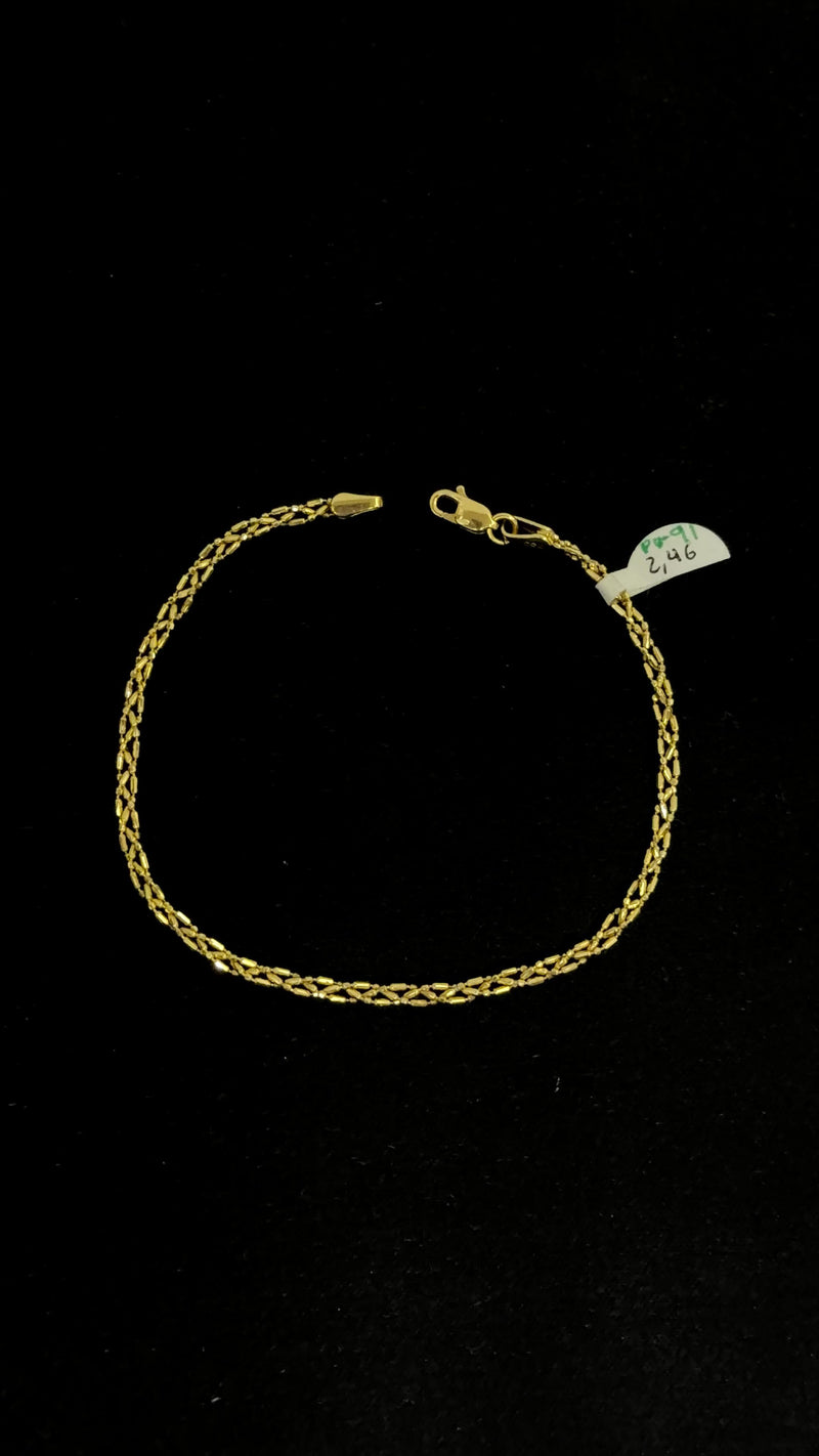 PULSERA TRENZA / 2,46gr/19,5cm/ Oro Italiano 18k