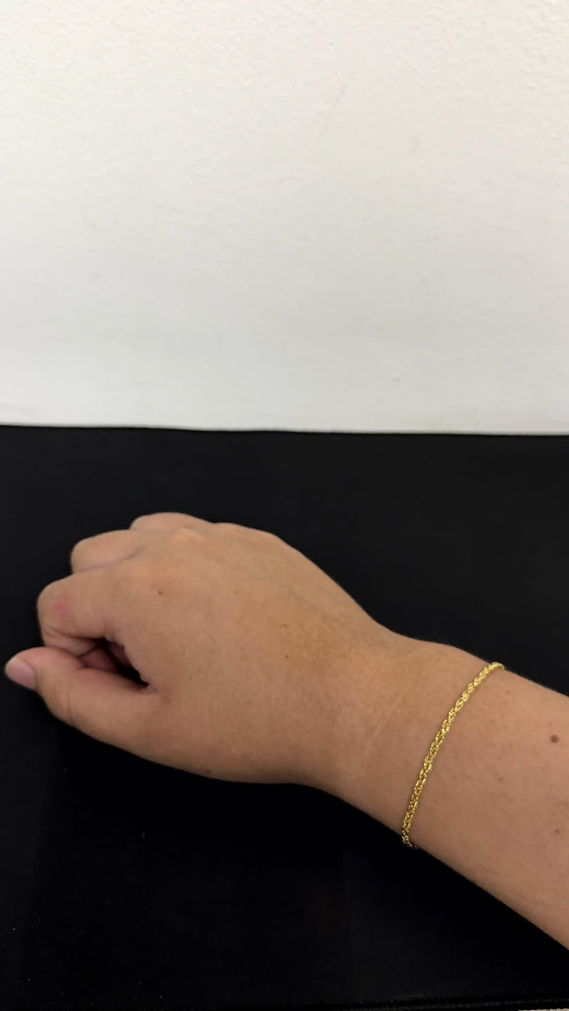 PULSERA TRENZA / 2,46gr/19,5cm/ Oro Italiano 18k