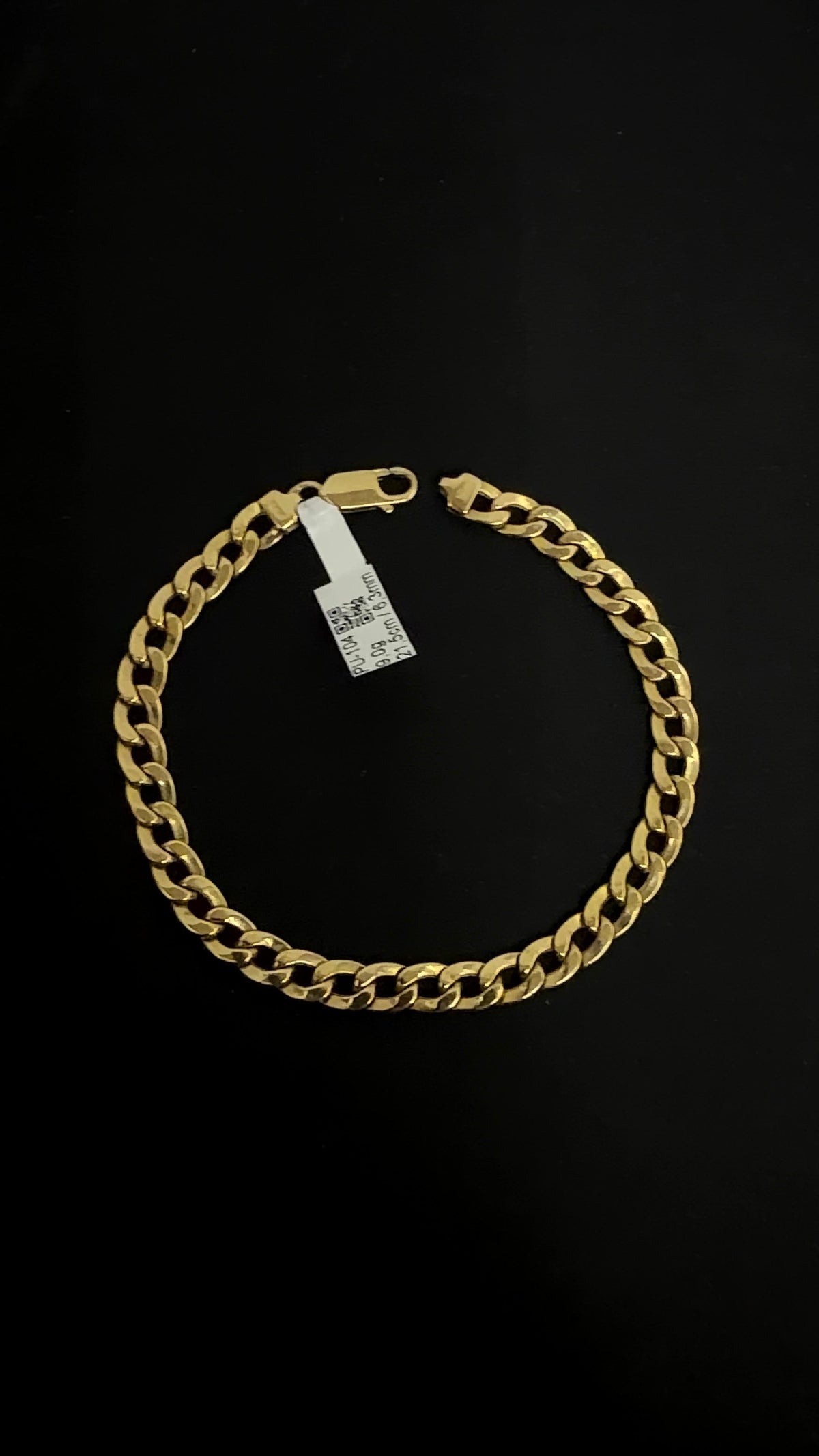 PULSERA CUBANA / 9,0gr/ 6,3mm/ 21,5cm/ Oro Italiano 18k