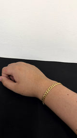 PULSERA CUBANA / 9,0gr/ 6,3mm/ 21,5cm/ Oro Italiano 18k