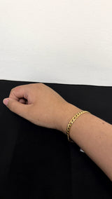 PULSERA CUBANA / 9,0gr/ 6,3mm/ 21,5cm/ Oro Italiano 18k