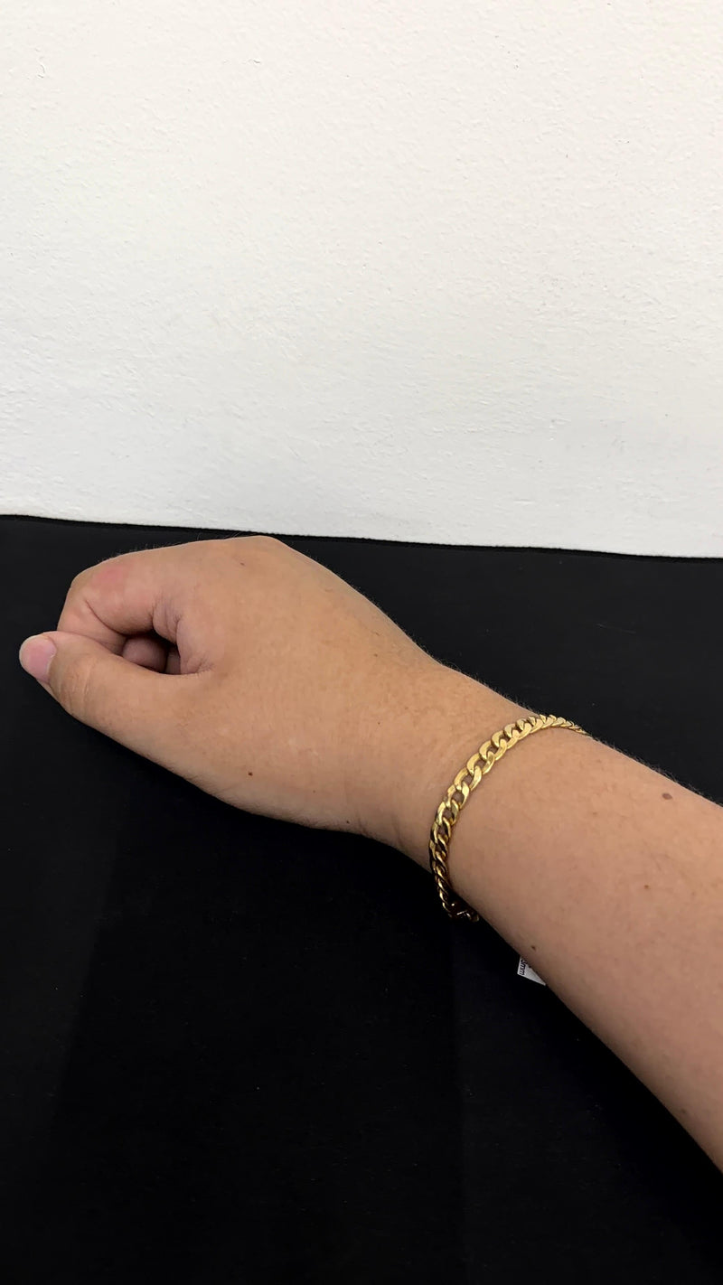 PULSERA CUBANA / 9,0gr/ 6,3mm/ 21,5cm/ Oro Italiano 18k