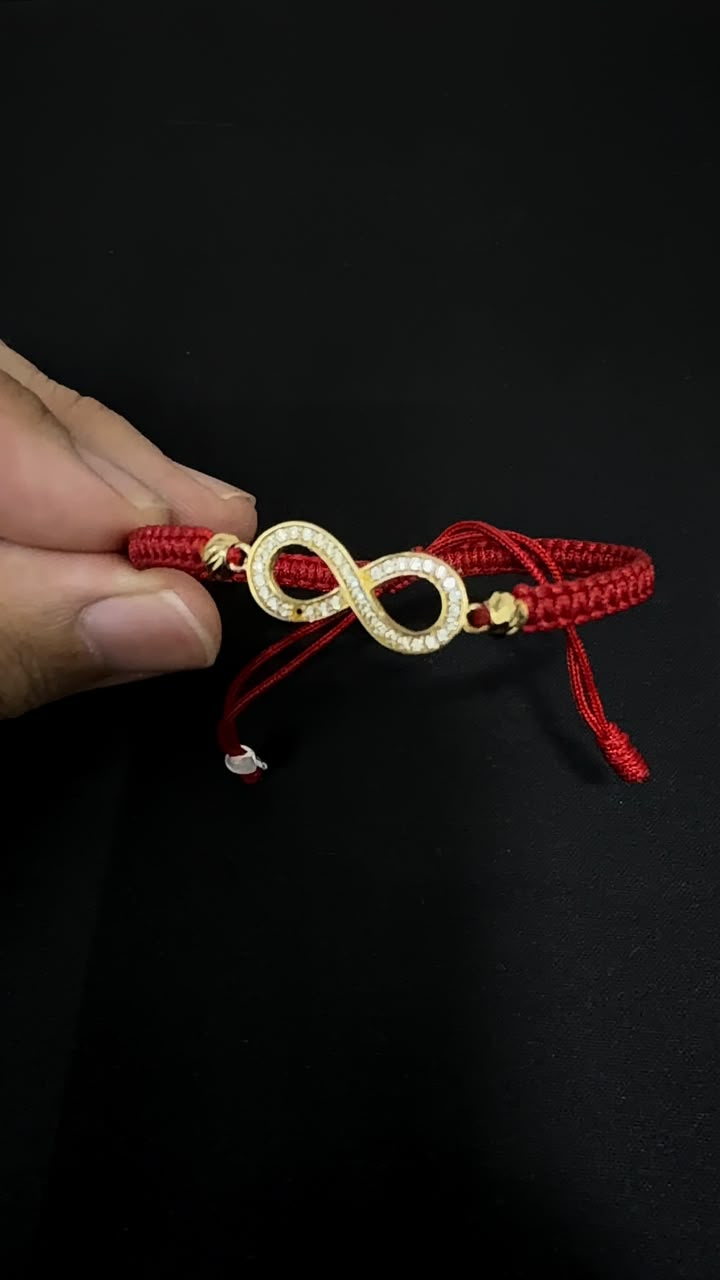 PULSERA TEJIDA HERRAJE INFINITO / 0,4gr/ Oro Nacional 18k