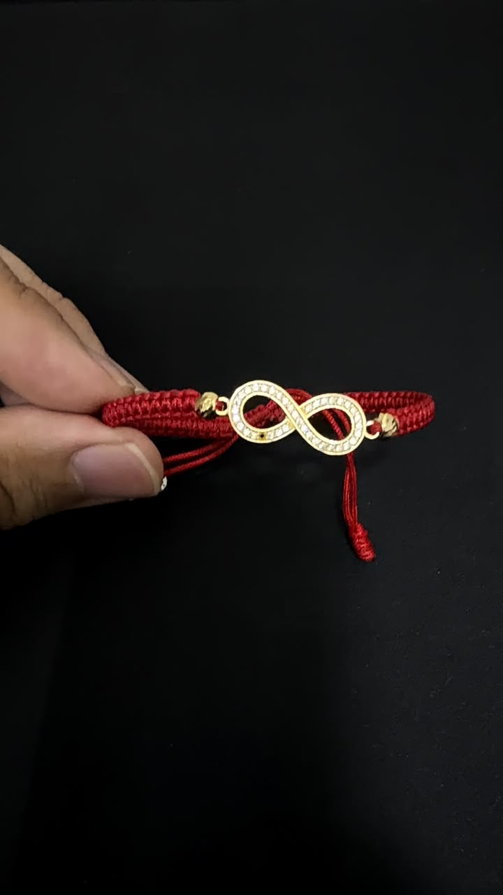 PULSERA TEJIDA HERRAJE INFINITO / 0,4gr/ Oro Nacional 18k