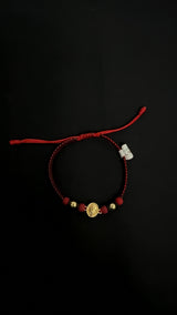 PULSERA TEJIDA HERRAJE VIRGEN DE GUADALUPE / 0,7gr/ Oro Nacional 18k