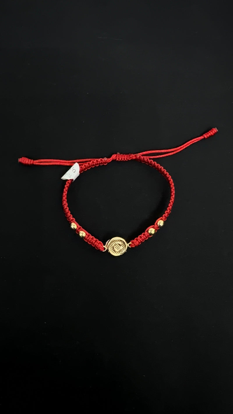 PULSERA TEJIDA HERRAJE LETRA C / 0,9gr/ Oro Nacional 18k