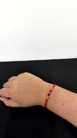 PULSERA TEJIDA SELECCION COLOMBIA / 0,9gr/ Oro Nacional 18k
